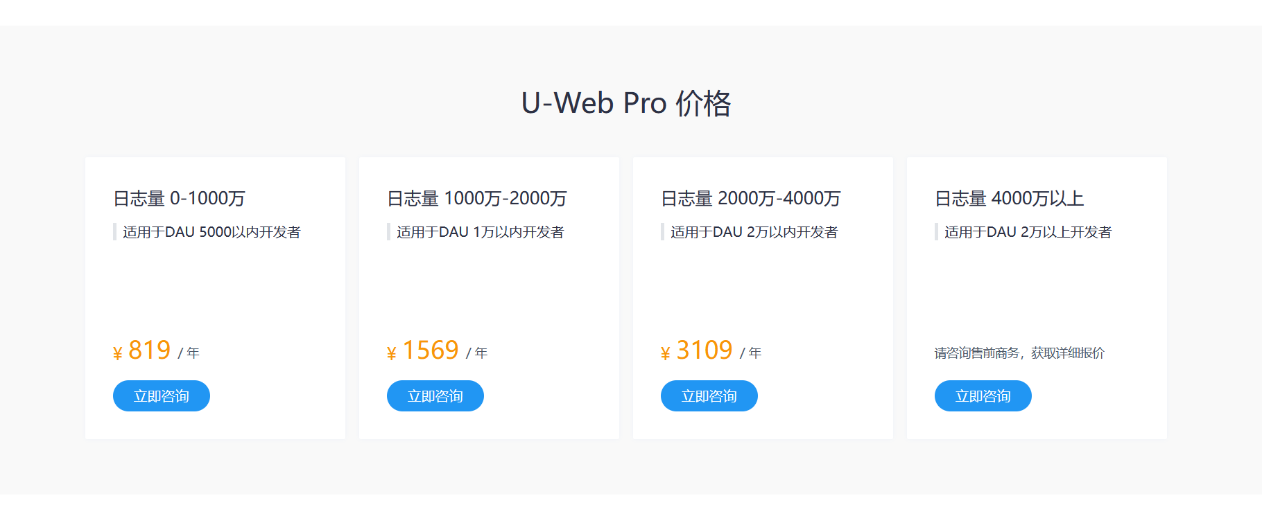 友盟+（CNZZ）統(tǒng)計(jì)收費(fèi)發(fā)布了，最低819元一年